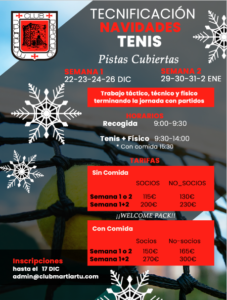 Tecnificación Tenis Navidad 2025