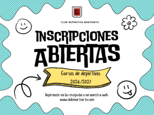 CURSILLOS DEPORTIVOS CURSO 2026/2027